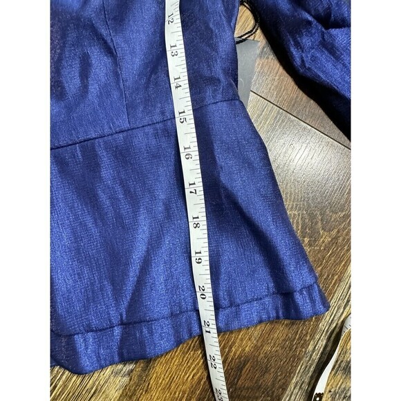 adrianna papell evening essentials Blazer/jacket 3/4” Sleeve. Size 6 Blu… - Picture 11 of 11